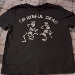 Grateful Dead Black Skeleton Salute Tee